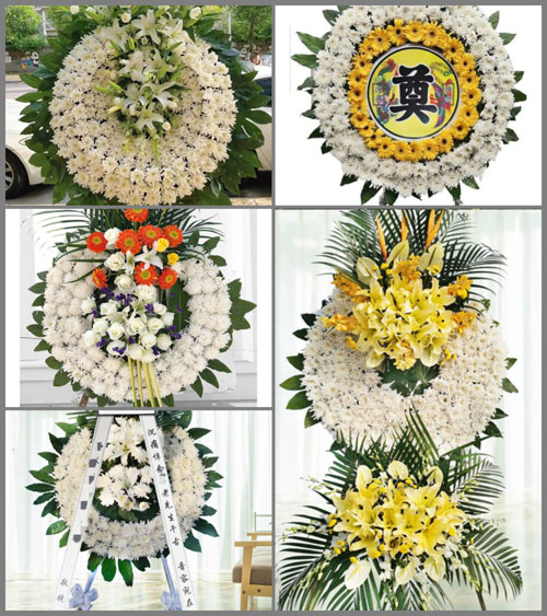 浙江省宁波慈溪市龙山镇伏龙山村花圈速递