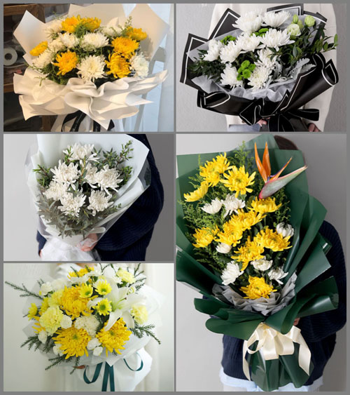 浙江省宁波慈溪市龙山镇伏龙山村白事花束代送